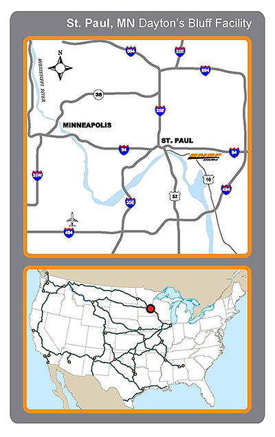 St. Paul, MN Dayton's Bluff Automotive Facility Map