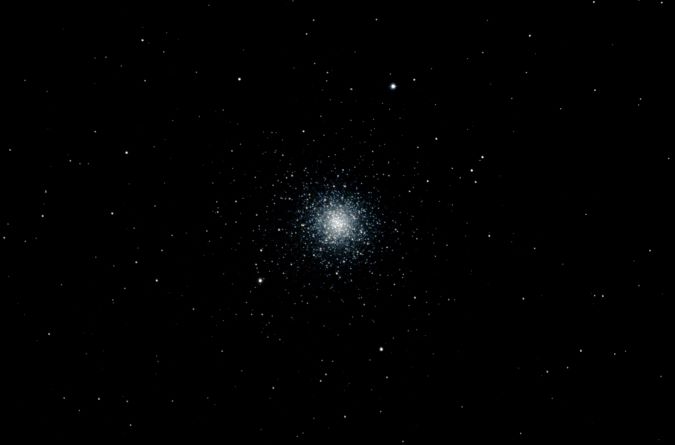 This is Fortner&rsquo;s image of the globular cluster M3. It is one of about 400 globular clusters that orbit the Milky Way. They are dense balls of stars only a few light years across. They resemble the cores of captured dwarf galaxies but are thought to have formed independently of galaxies, and maybe before many galaxies. 
