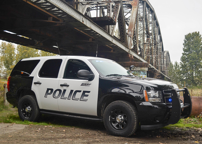 BNSF patrol vehicle in Vancouver, Washington