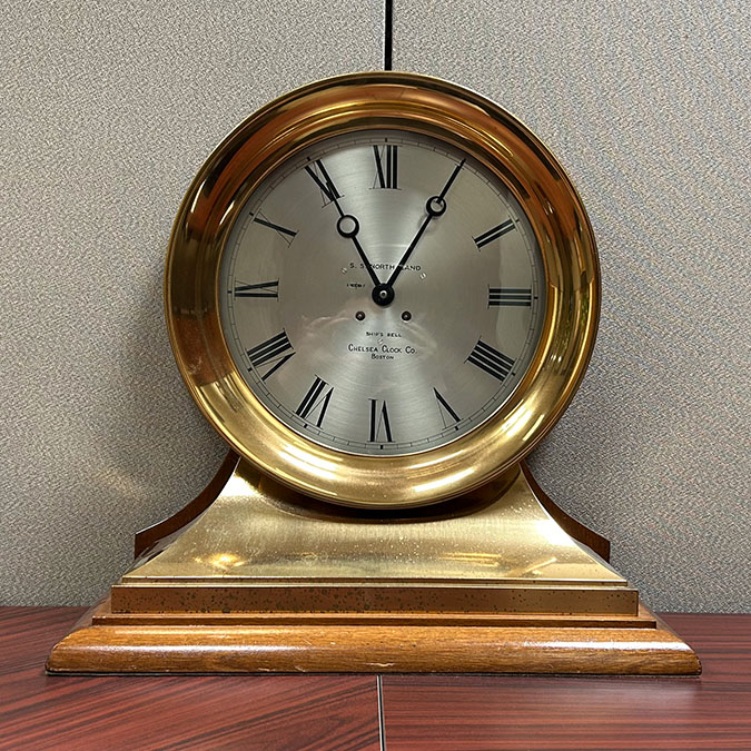 Brass crafted clock made by Chelsea Clock Co Brass crafted clock made by Chelsea Clock Co