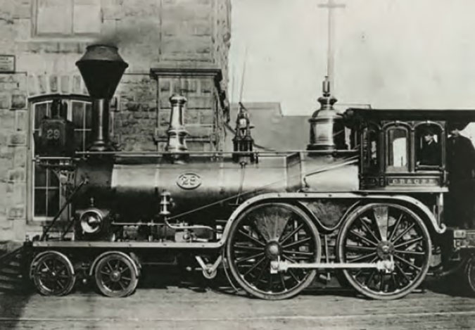 CB&Q locomotive No. 29, built in 1855