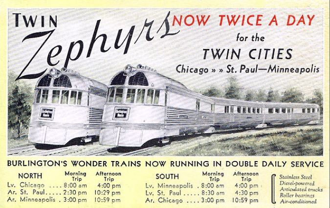 A vintage postcard featuring the Twin Cities Zephyrs&rsquo; schedule. 