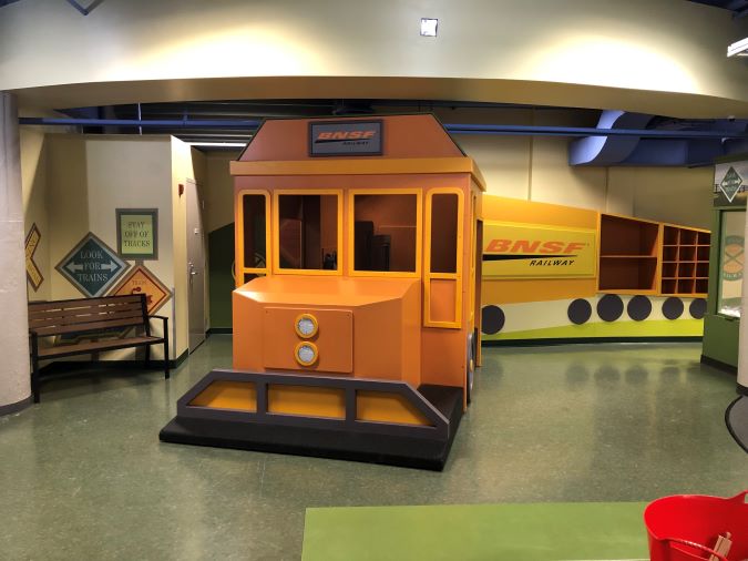 The BNSF train exhibit at Lincoln Children&rsquo;s Museum
