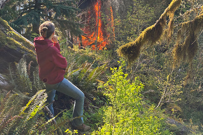 Maher watches as the bridge burns. 
