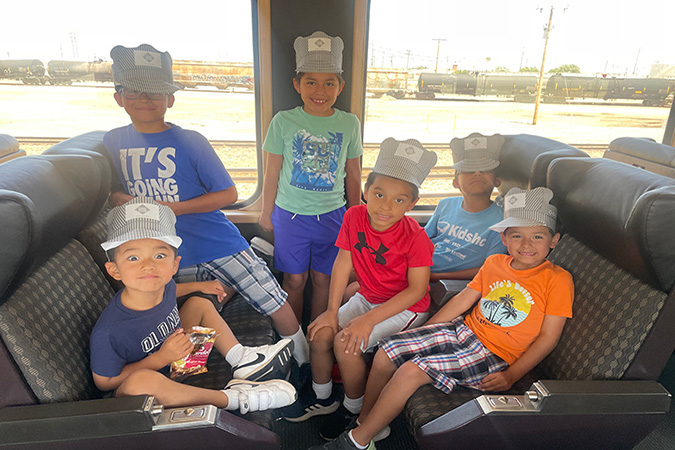 The BNSF train ride at Newton’s 150th birthday celebration. The BNSF train ride at Newton’s 150th birthday celebration.