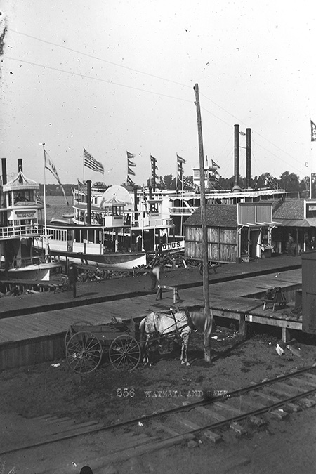 Photo Courtesy of Wayzata Historical Society: on Lake and Broadway in 1881
