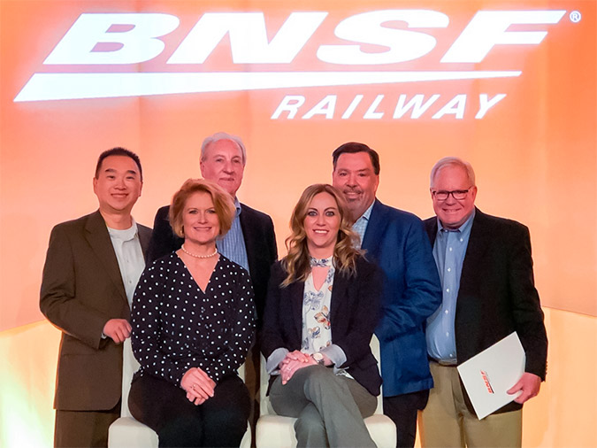 BNSF&rsquo;s Ombudsman Team (from left to right) back row: Roger Hsieh, Greg Guthrie, Jon Long, Steve Milligan. Front row: Mignon Lambley and Maia LaSalle.  